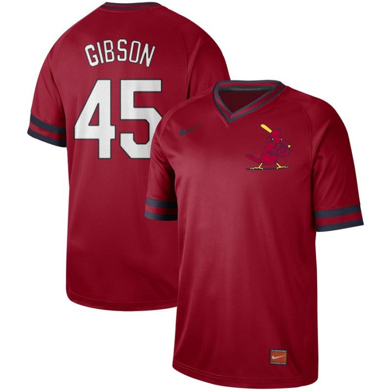 Men's St. Louis Cardinals Bob Gibson #45 Red Baseball Jersey